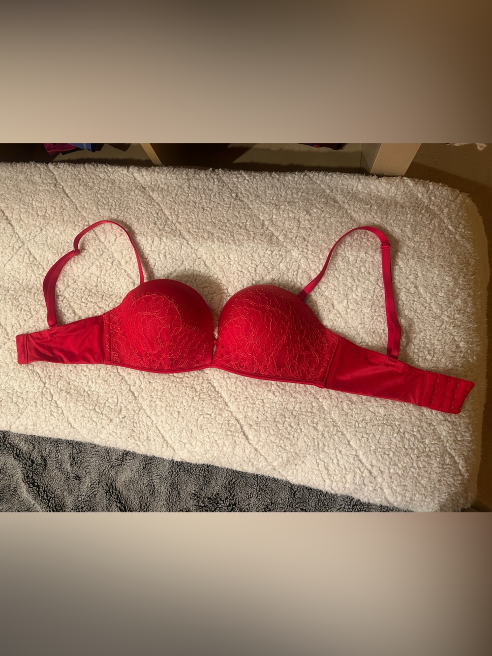 Victoria's Secret Red Lace Bombshell Push-Up Bra